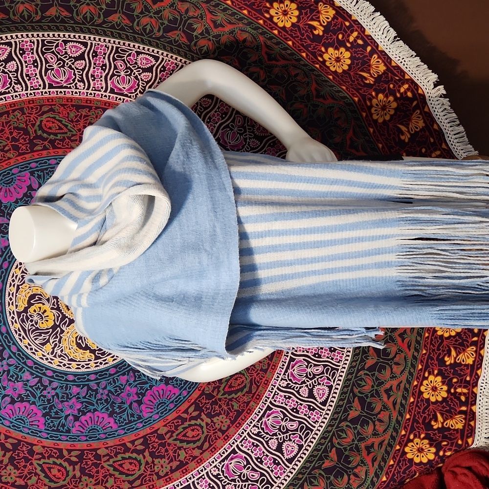 Anthropologie Extra Long Blanket Scarf Wrap Fringed